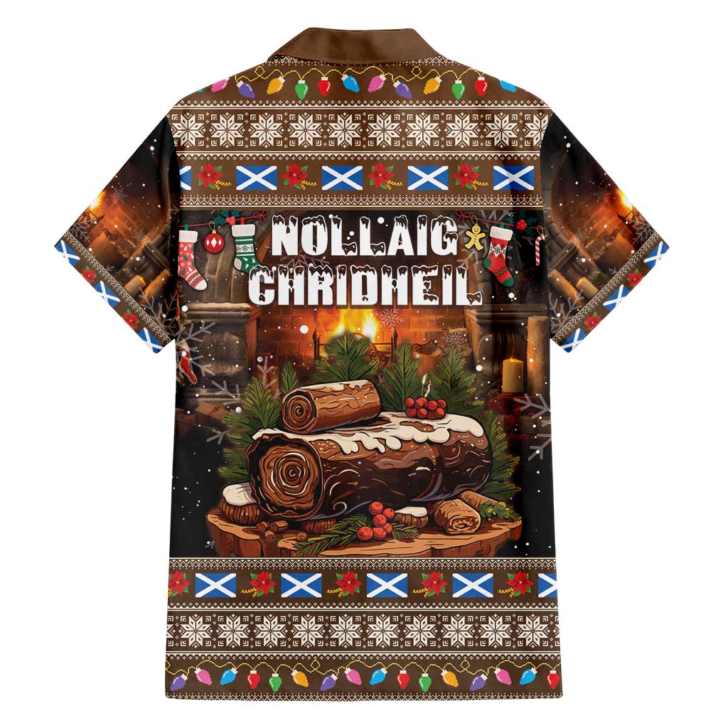 Scotland Christmas Family Matching Summer Maxi Dress and Hawaiian Shirt Merry Yule Log - Wonder Print Shop
