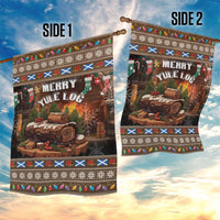 Scotland Christmas Garden Flag Merry Yule Log - Wonder Print Shop