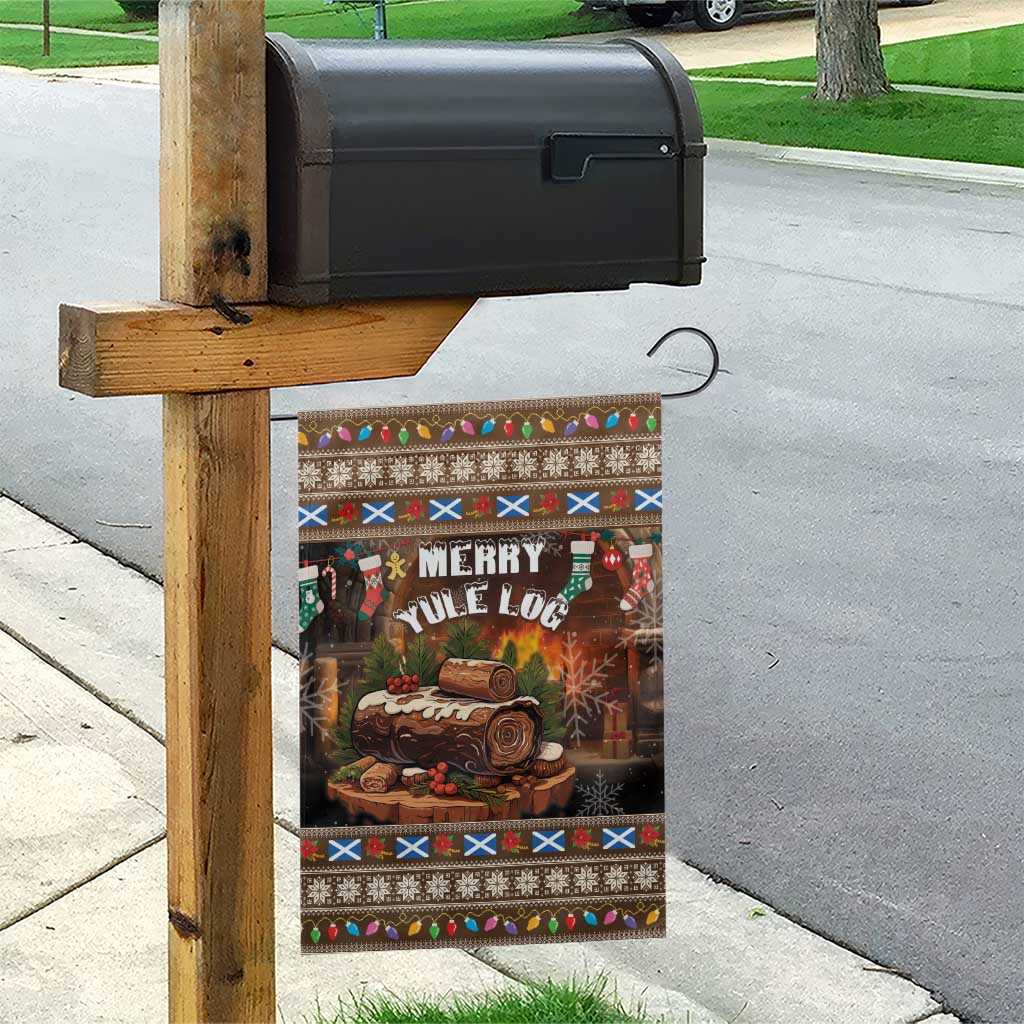 Scotland Christmas Garden Flag Merry Yule Log - Wonder Print Shop