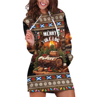 Scotland Christmas Hoodie Dress Merry Yule Log - Wonder Print Shop