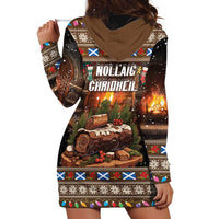 Scotland Christmas Hoodie Dress Merry Yule Log - Wonder Print Shop