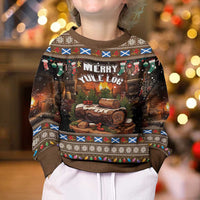 Scotland Christmas Kid Ugly Christmas Sweater Merry Yule Log - Wonder Print Shop