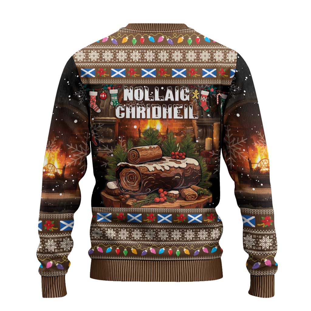 Scotland Christmas Ugly Christmas Sweater Merry Yule Log - Wonder Print Shop