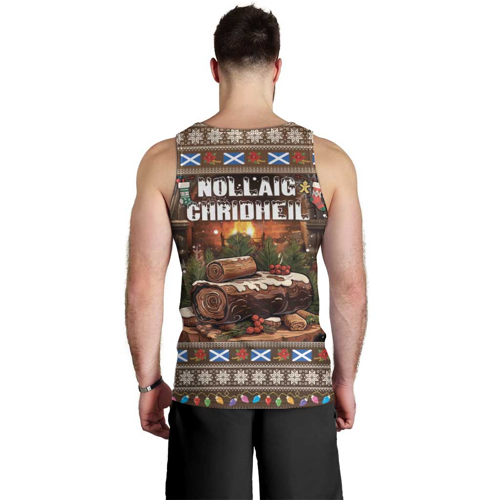 Scotland Christmas Men Tank Top Merry Yule Log - Wonder Print Shop