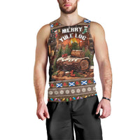 Scotland Christmas Men Tank Top Merry Yule Log - Wonder Print Shop