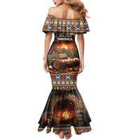 Scotland Christmas Mermaid Dress Merry Yule Log - Wonder Print Shop