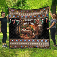 Scotland Christmas Quilt Merry Yule Log - Wonder Print Shop
