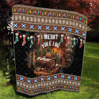 Scotland Christmas Quilt Merry Yule Log - Wonder Print Shop