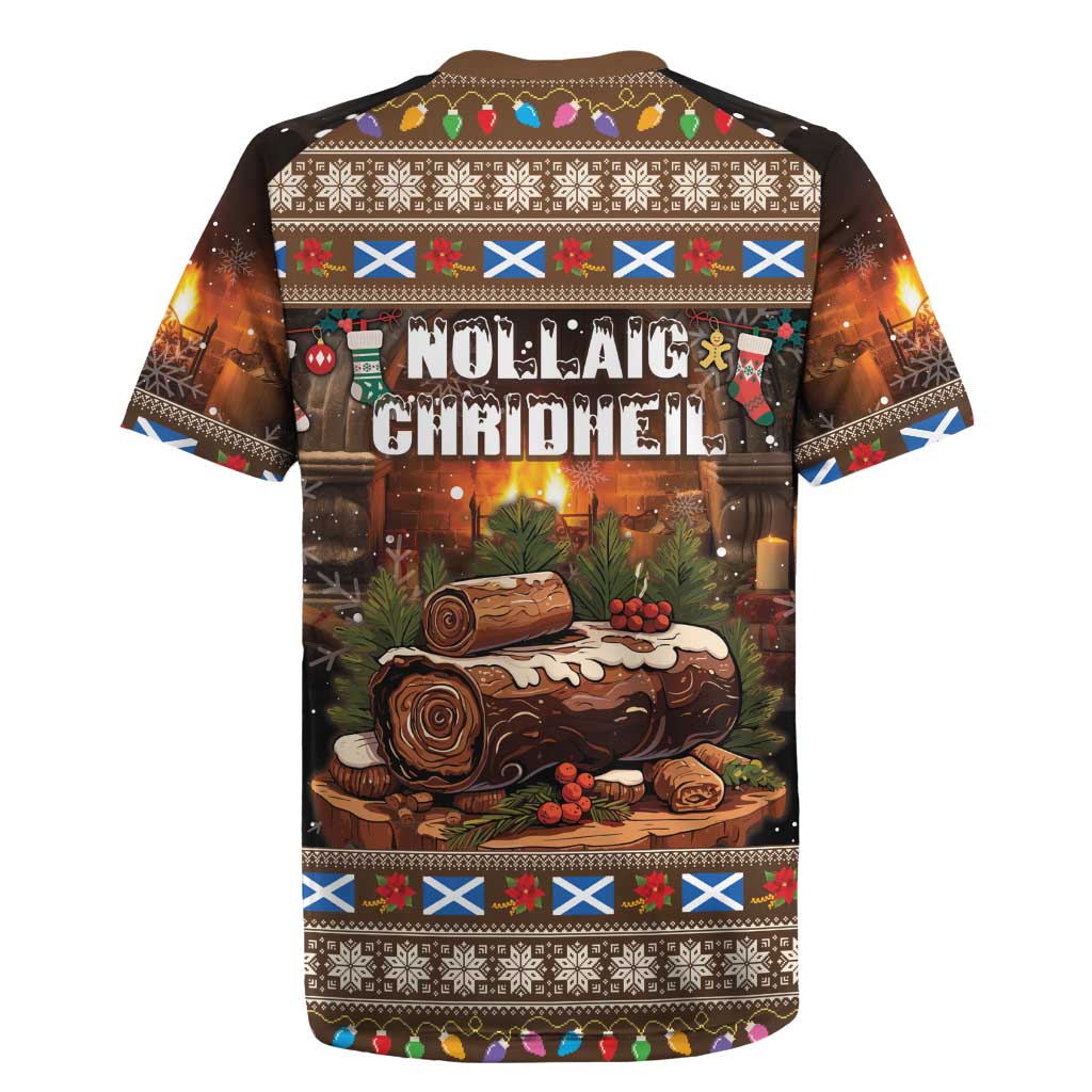 Scotland Christmas Rugby Jersey Merry Yule Log - Wonder Print Shop