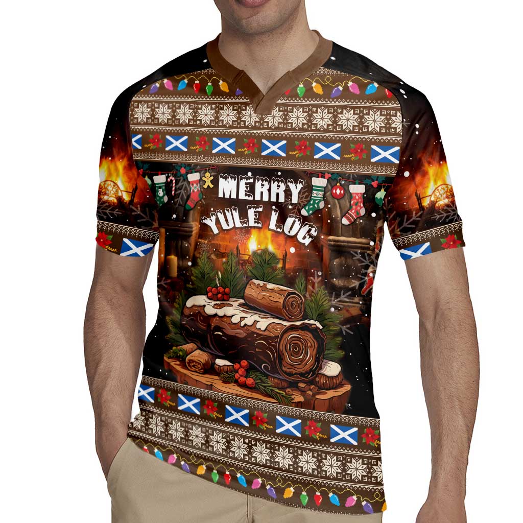 Scotland Christmas Rugby Jersey Merry Yule Log - Wonder Print Shop