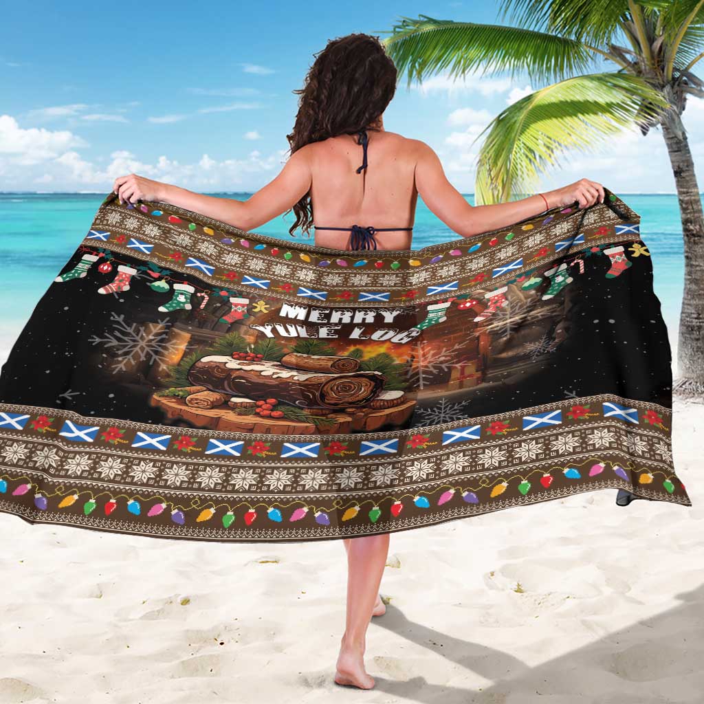 Scotland Christmas Sarong Merry Yule Log - Wonder Print Shop