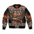 Scotland Christmas Sleeve Zip Bomber Jacket Merry Yule Log - Wonder Print Shop