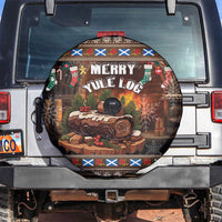 Scotland Christmas Spare Tire Cover Merry Yule Log - Wonder Print Shop