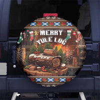 Scotland Christmas Spare Tire Cover Merry Yule Log - Wonder Print Shop