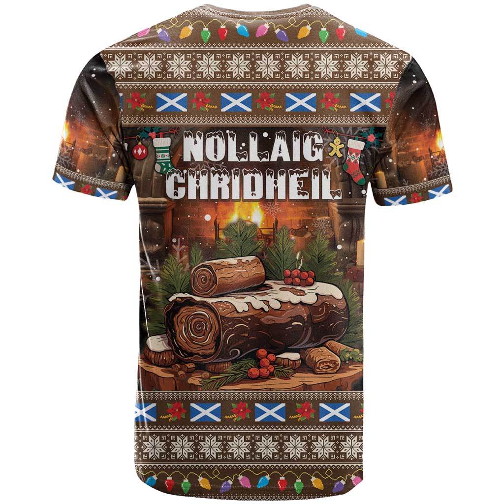Scotland Christmas T Shirt Merry Yule Log - Wonder Print Shop