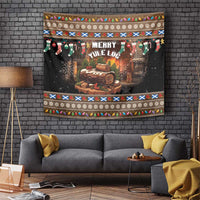 Scotland Christmas Tapestry Merry Yule Log - Wonder Print Shop