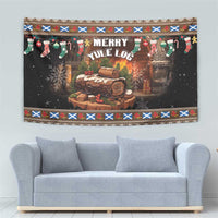 Scotland Christmas Tapestry Merry Yule Log - Wonder Print Shop