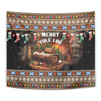 Scotland Christmas Tapestry Merry Yule Log - Wonder Print Shop