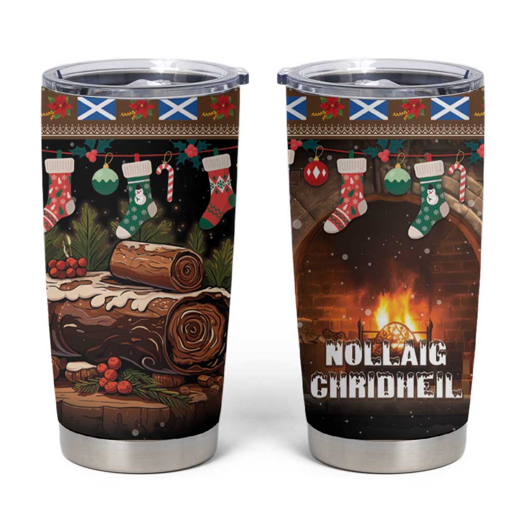 Scotland Christmas Tumbler Cup Merry Yule Log - Wonder Print Shop
