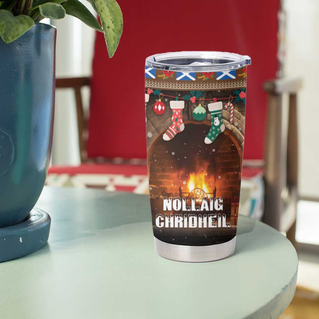 Scotland Christmas Tumbler Cup Merry Yule Log - Wonder Print Shop