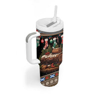 Scotland Christmas Tumbler With Handle Merry Yule Log - Wonder Print Shop