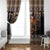 Scotland Christmas Window Curtain Merry Yule Log - Wonder Print Shop