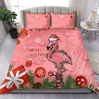 Flamingo Christmas Bedding Set 2023 Seamless Xmas Vibes - Wonder Print Shop