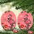 Flamingo Christmas Ceramic Ornament 2023 Seamless Xmas Vibes - Wonder Print Shop