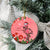 Flamingo Christmas Ceramic Ornament 2023 Seamless Xmas Vibes - Wonder Print Shop