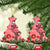 Flamingo Christmas Ceramic Ornament 2023 Seamless Xmas Vibes - Wonder Print Shop