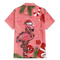 Flamingo Christmas Family Matching Mermaid Dress and Hawaiian Shirt 2023 Seamless Xmas Vibes - Wonder Print Shop