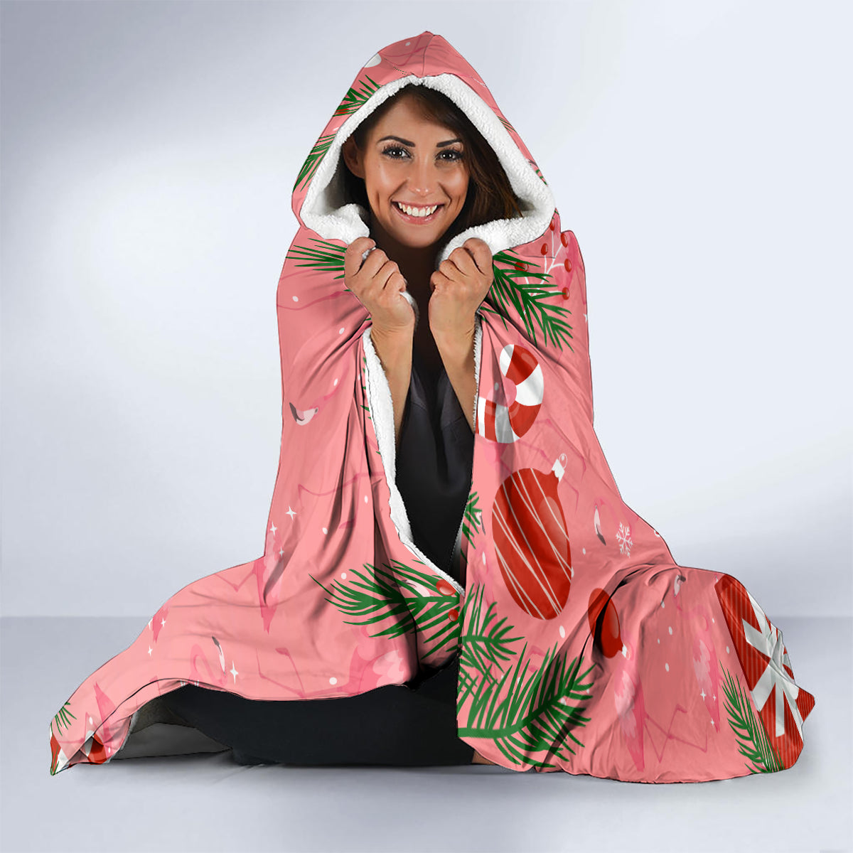 flamingo-christmas-hooded-blanket-2023-seamless-xmas-vibes