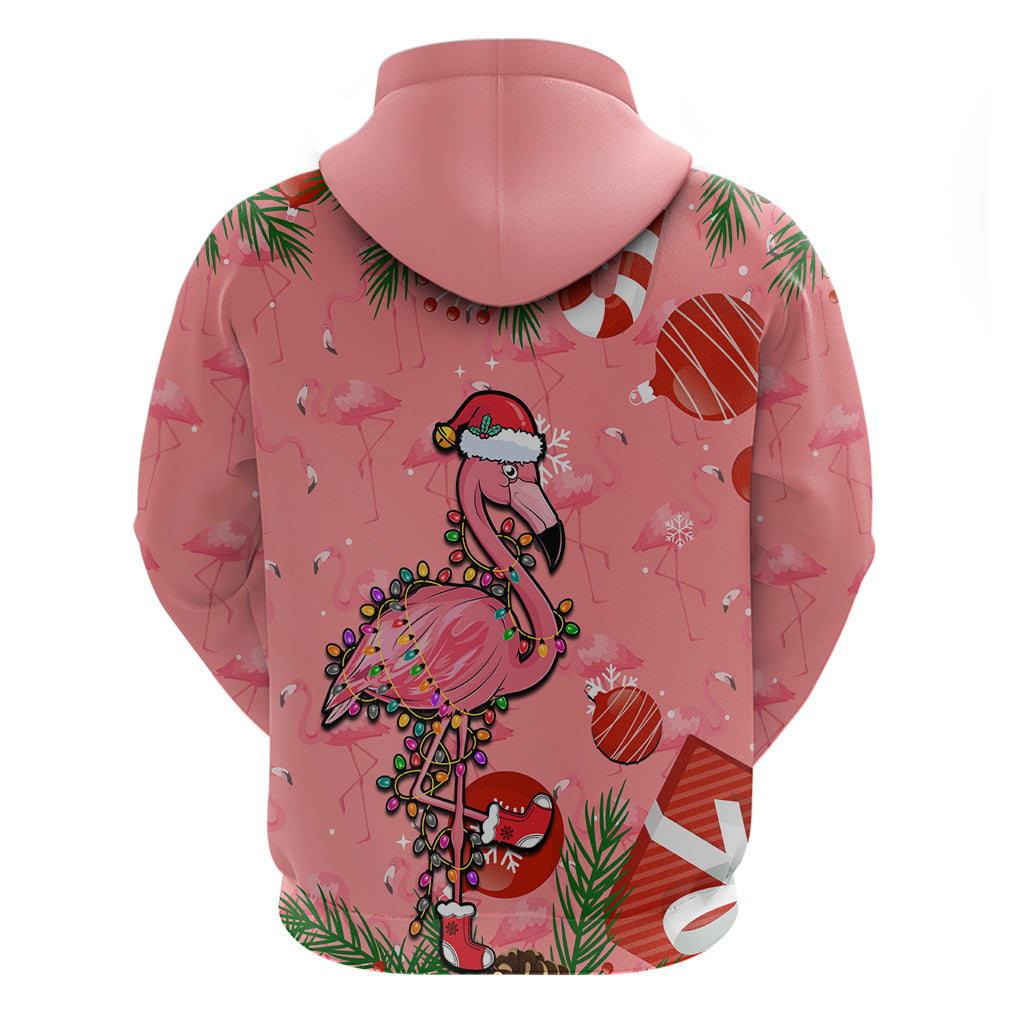 Flamingo Christmas Hoodie 2023 Seamless Xmas Vibes - Wonder Print Shop