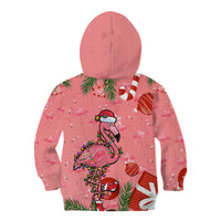 Flamingo Christmas Kid Hoodie 2023 Seamless Xmas Vibes - Wonder Print Shop