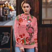 Flamingo Christmas Ugly Christmas Sweater 2024 Seamless Xmas Vibes - Wonder Print Shop