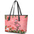 Flamingo Christmas Leather Tote Bag 2023 Seamless Xmas Vibes - Wonder Print Shop