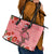 Flamingo Christmas Leather Tote Bag 2023 Seamless Xmas Vibes - Wonder Print Shop