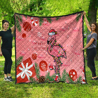 Flamingo Christmas Quilt 2023 Seamless Xmas Vibes - Wonder Print Shop