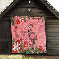 Flamingo Christmas Quilt 2023 Seamless Xmas Vibes - Wonder Print Shop