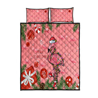 Flamingo Christmas Quilt Bed Set 2023 Seamless Xmas Vibes - Wonder Print Shop