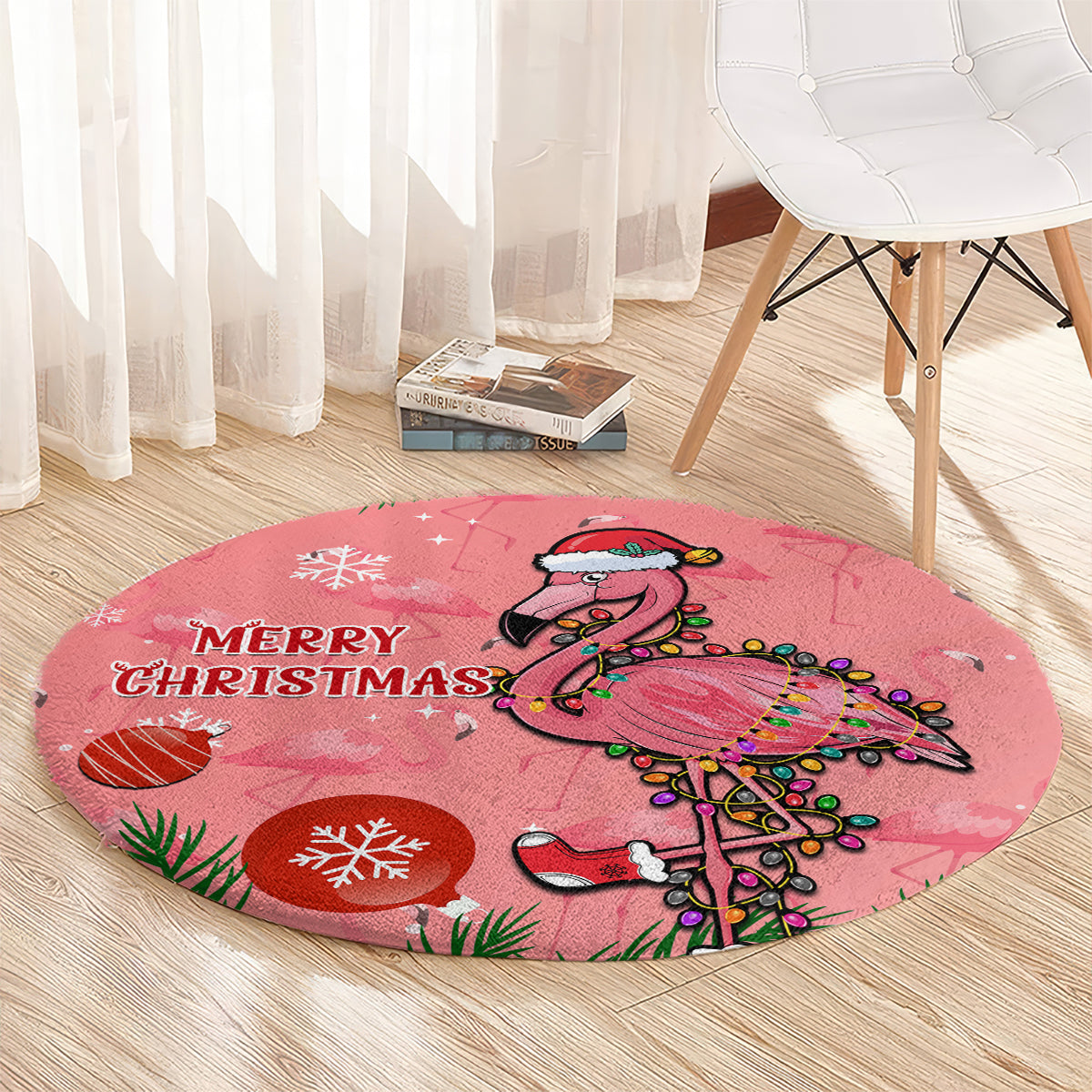 flamingo-christmas-round-carpet-2023-seamless-xmas-vibes