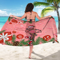 Flamingo Christmas Sarong 2023 Seamless Xmas Vibes - Wonder Print Shop