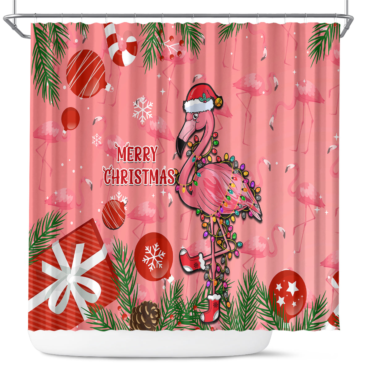 flamingo-christmas-shower-curtain-2023-seamless-xmas-vibes