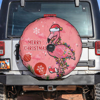 Flamingo Christmas Spare Tire Cover 2023 Seamless Xmas Vibes - Wonder Print Shop
