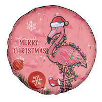 Flamingo Christmas Spare Tire Cover 2023 Seamless Xmas Vibes - Wonder Print Shop