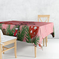 Flamingo Christmas Tablecloth 2023 Seamless Xmas Vibes - Wonder Print Shop