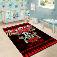 Skull Christmas Area Rug When You Are Dead Inside But It Is Christmas - Wonder Print Shop