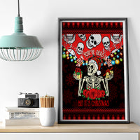 Skull Christmas Canvas Wall Art When You Are Dead Inside But It Is Christmas - Wonder Print Shop