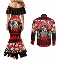 skull-christmas-couples-matching-mermaid-dress-and-long-sleeve-button-shirt-when-you-are-dead-inside-but-it-is-christmas