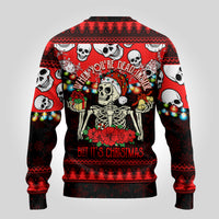 Skull Christmas Ugly Christmas Sweater When You Are Dead Inside But It Is Christmas - Wonder Print Shop